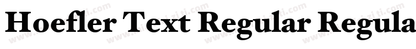 Hoefler Text Regular Regular字体转换